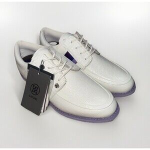 G/Fore Ladies Grosgrain Brogue Gallivanter Golf Shoe Ivory Purple Size 10 NEW
